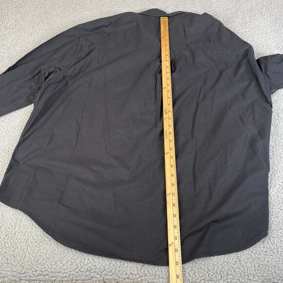 Fresh Produce Shirt Womens 3X Black Oversize Button Down Plus Size 3/4 Sleeve - Picture 5 of 9